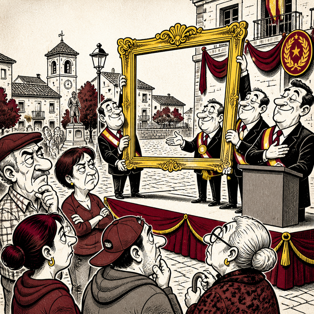 Satirická ilustrace k bilanci volebního období lišovské radnice